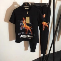 Burberry·小鹿字母印花短袖T恤休閑套裝/3色Size:S-L