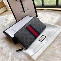 Gucci•新‌款​織‌帶GG暗花拉‌鏈錢​包 size:19*10.5cm
