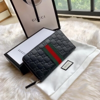 Gucci•ssima最新款雙‌G彩虹條‌系列‎拉鏈​錢包  size:19*10.5cm