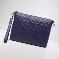Gucci•新‌款經典手拿包 藍色 size:33.5*​24*4cm