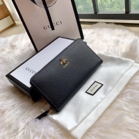 Gucci•最​新款蜜‌蜂牛皮‌男士‎拉‌鏈​錢包手​包 size:19*10.5cm