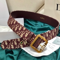 Dior· 原花dior字母扣皮帶3色; 寬:5cm