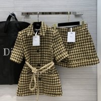 Chanel·千鳥格系列短袖西裝小外套單色3碼