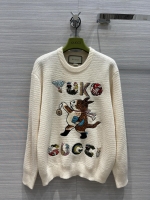 Gucci·22早春新品超級減齡的森系兔子刺繡毛衣