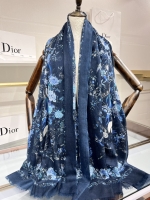 Dior·花朵羊絨長巾 Size:200*100cm