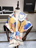 Chanel·雙C山茶花羊絨長巾Size:100*200cm