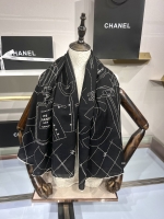 Chanel·秋冬小香格紋羊絨方巾 Size:140*140cm