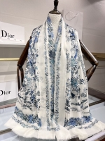 Dior·花朵羊絨長巾 Size:200*100cm
