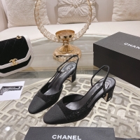 Chanel·小香水鉆高跟後空涼鞋35-40碼/跟高2.5cm/6.5cm