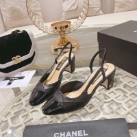 Chanel·小香經典拼色粗跟側空涼鞋35-40碼/跟高6.5cm