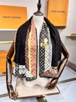 Louis Vuitton·羊絨真絲印花圍巾Size:130*130cm