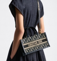 Dior·Tote經典老花配皮尺寸Mini號22cm/小號26.5cm/中號36.5
