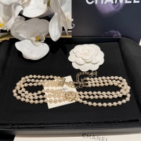 Chanel·簡約鈕扣三層珍珠項鏈