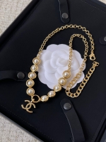 Chanel·圓環鑲嵌琉璃珍珠項鏈